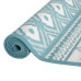 Covor De Exterior, Acvamarin/Alb, 80X150 Cm, Design Reversibil