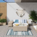 Covor De Exterior, Acvamarin/Alb, 80X150 Cm, Design Reversibil