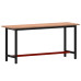 Banc De Lucru 180X55X81,5 Cm, Lemn Masiv De Fag Și Metal