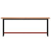 Banc De Lucru 220X55X81,5 Cm, Lemn Masiv De Fag Și Metal