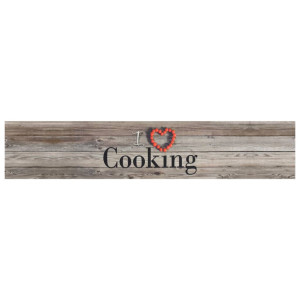 Covor De Bucătărie Lavabil Cooking, Gri, 60X300 Cm, Catifea