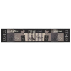 Covor De Bucătărie Lavabil Coffee, Negru, 60X300 Cm, Catifea