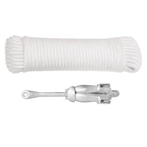 Ancoră Pliabilă Cu Funie, Argintiu, 1,5 Kg, Fier Maleabil