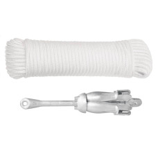 Ancoră Pliabilă Cu Funie, Argintiu, 2,5 Kg, Fier Maleabil