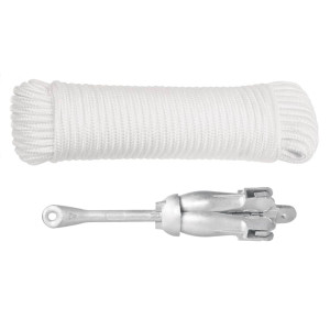 Ancoră Pliabilă Cu Funie, Argintiu, 2,5 Kg, Fier Maleabil