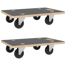 Cărucioare Transport 2 Buc Dreptunghiulare 60X40X11,5 Cm 250 Kg