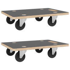 Cărucioare Transport 2 Buc Dreptunghiulare 80X55X11,5 Cm 250 Kg