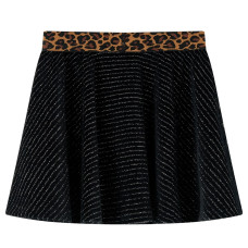 Fusta De Copii Cu Talie Tip Leopard, Negru, 128