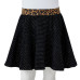 Fusta De Copii Cu Talie Tip Leopard, Negru, 128