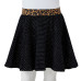 Fusta De Copii Cu Talie Tip Leopard, Negru, 140
