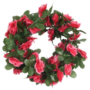 Ghirlande De Flori De Crăciun, 6 Buc., Roșu Roze, 250 Cm