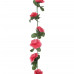 Ghirlande De Flori De Crăciun, 6 Buc., Roșu Roze, 250 Cm