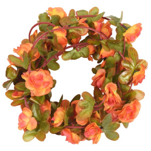 Ghirlande De Flori De Crăciun, 6 Buc., Portocaliu, 250 Cm