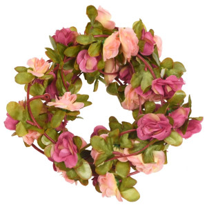 Ghirlande De Flori De Crăciun, 6 Buc., Roșu Roze, 250 Cm