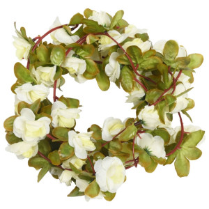 Ghirlande De Flori De Crăciun, 6 Buc., Alb, 250 Cm