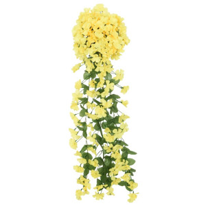Ghirlande De Flori De Crăciun, 3 Buc., Galben, 85 Cm