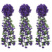 Ghirlande De Flori De Crăciun, 3 Buc., Violet Închis, 250 Cm