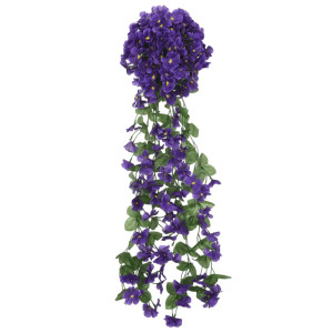 Ghirlande De Flori De Crăciun, 3 Buc., Violet Închis, 250 Cm