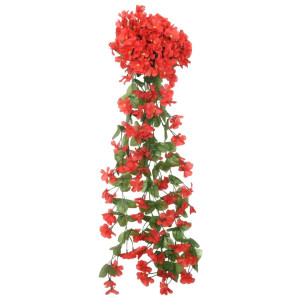 Ghirlande De Flori De Crăciun, 3 Buc., Roșu, 85 Cm