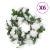 Ghirlande De Flori De Crăciun, 6 Buc., Alb, 240 Cm