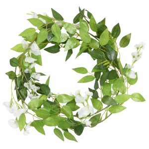 Ghirlande De Flori De Crăciun, 6 Buc., Alb, 200 Cm