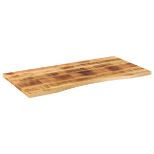 Blat Birou Cu Decupaj Curbat 110X50X2,5Cm Lemn Masiv Mango Brut