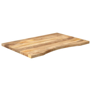 Blat Birou Cu Decupaj Curbat 100X50X2,5Cm Lemn Masiv Mango Brut