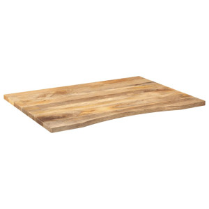 Blat Birou Cu Decupaj Curbat 100X80X2,5Cm Lemn Masiv Mango Brut