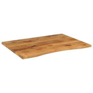 Blat Birou Cu Decupaj Curbat 100X80X2,5Cm Lemn Masiv Mango Brut