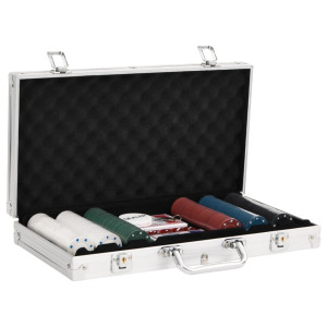 Set De Jetoane De Poker 300 Buc. 4 G