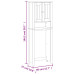Depozitare Deasupra Toaletei „Berg” Alb 60X27X164,5 Cm Lemn
