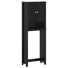 Depozitare Deasupra Toaletei „Berg” Negru 60X27X164,5 Cm Lemn