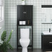 Depozitare Deasupra Toaletei „Berg” Negru 60X27X164,5 Cm Lemn