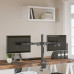 Suport De Perete Pentru Monitor Dublu Vesa 75/100 Mm Negru Oțel