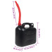 Bidon De Combustibil, Pipă Flexibilă, 3 Buc. Negru 10 L Plastic