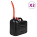 Bidon De Combustibil, Pipă Flexibilă, 3 Buc. Negru 20 L Plastic