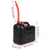 Bidon De Combustibil, Pipă Flexibilă, 3 Buc. Negru 20 L Plastic