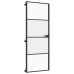 Ușă De Interior Negru 76X201,5 Cm Sticlă Securiz./Aluminiu Slim