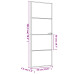 Ușă De Interior Negru 76X201,5 Cm Sticlă Securiz./Aluminiu Slim