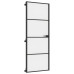 Ușă De Interior Negru 76X201,5 Cm Sticlă Securiz./Aluminiu Slim