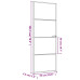 Ușă De Interior Negru 76X201,5 Cm Sticlă Securiz./Aluminiu Slim