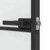 Ușă De Interior Negru 76X201,5 Cm Sticlă Securiz./Aluminiu Slim