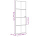 Ușă De Interior Negru 76X201,5 Cm Sticlă Securiz./Aluminiu Slim