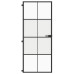 Ușă De Interior Negru 83X201,5 Cm Sticlă Securiz./Aluminiu Slim