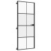 Ușă De Interior Negru 83X201,5 Cm Sticlă Securiz./Aluminiu Slim