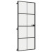 Ușă De Interior Negru 83X201,5 Cm Sticlă Securiz./Aluminiu Slim