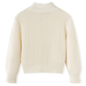 Cardigan Pentru Copii Tricotat, Alb Zăpadă, 104