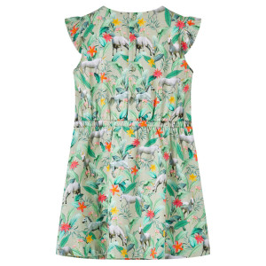 Rochie Copii Cu Mâneci Largi Kaki Deschis 116
