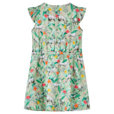 Rochie Copii Cu Mâneci Largi Kaki Deschis 140
