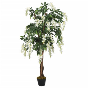 Arbore Artificial Wisteria 1260 Frunze 180 Cm Verde Și Alb